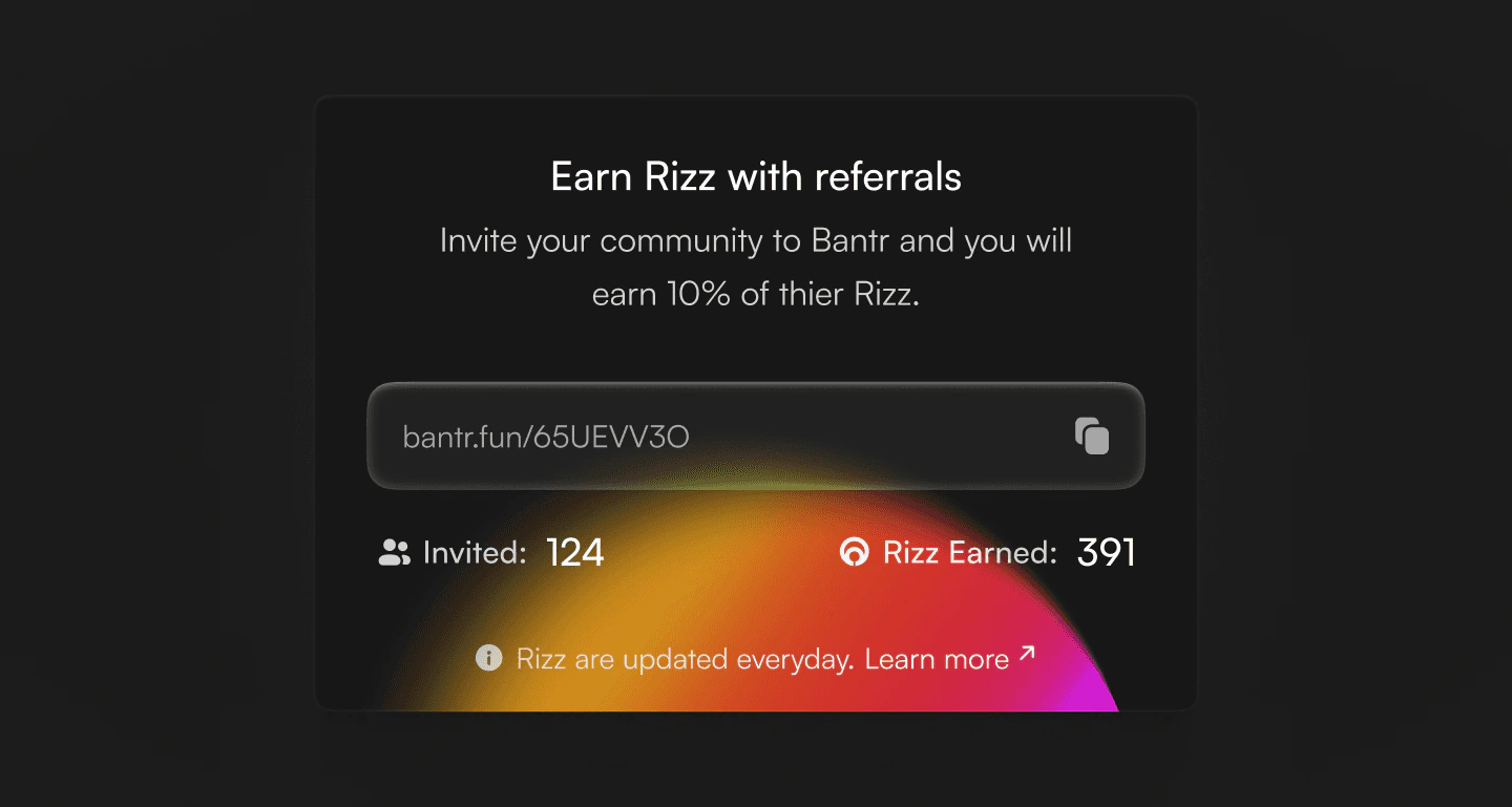 Earning Rizz through referrals